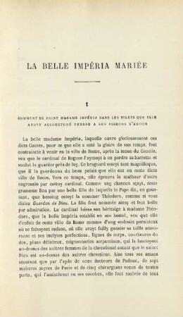 La belle impéria mariée