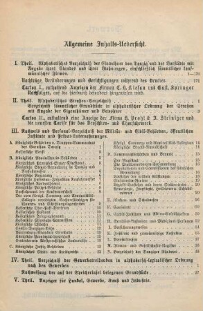 Allgemeine Inhaltsübersicht