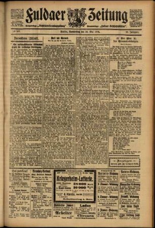 Zweite Ausgabe vom Donnerstag, den 10. Mai 1906.