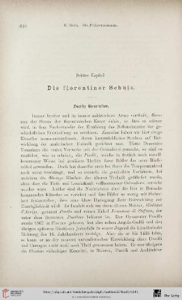 Drittes Kapitel: Die florentiner Schule - Zweite Generation