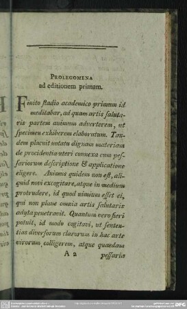 Prolegomena ad editionem primam