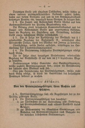 Zweiter Abschnitt. Von den Provinzialangehörigen, ihren Rechten und Pflichten.