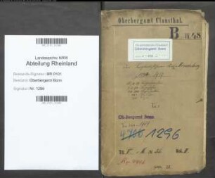 Mönckeberg; Adolf, Bergrat; Prüfungs- u. Personalakten Band 2