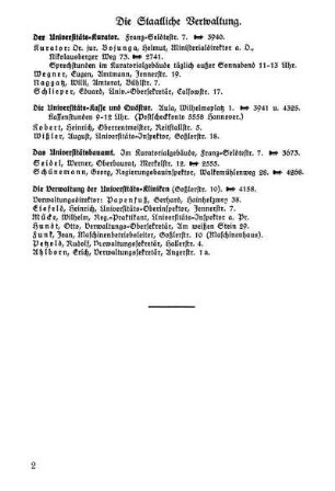 Die Staatliche Verwaltung. - Gesellschaft der Wissenschaften.