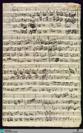 Concertos - Mus. Hs. 333 : clno, vl (2), vla, b; D; BrinzingMWV 6.34