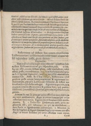 II. Reformatos ad dictum hoc contra obiectiones Lutheranorum ...
