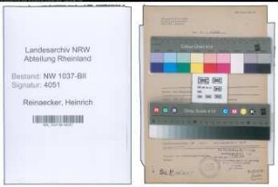 Entnazifizierung Heinrich Reinaecker , geb. 04.03.1900 (Postbeamter)