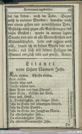 Litanei vom süßen Namen Jesu