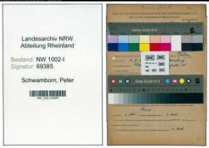 Entnazifizierung Peter Schwamborn , geb. 02.05.1887 (Arbeiter)