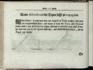 Wann Adversarius den Degen sucht zu engagiren. [inkl. Abbildung]