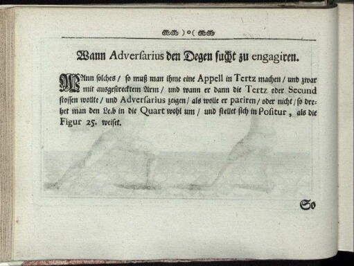Wann Adversarius den Degen sucht zu engagiren. [inkl. Abbildung]
