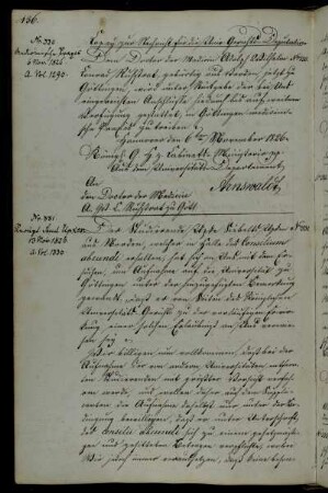 Approbation des Mediziners Doktor Rustrat.