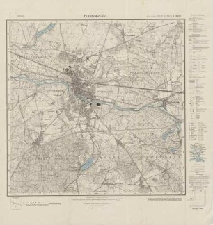 3650 Fürstenwalde, Meßtischblatt (4cm - Karte)