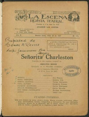 Señorita Charleston : comedia en dos cuadros