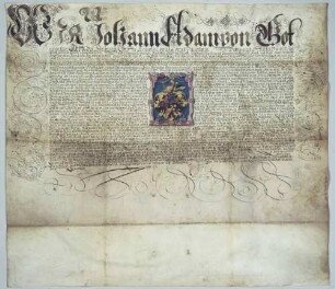 Wappenbrief für Balthasar u. Erasmus Blickhlin, Brüder zu Memmingen