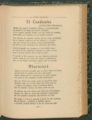 El Candombe : (Evocación colonial)