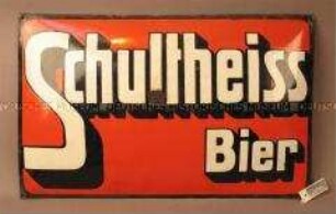 Werbeschild "Schultheiss Bier"
