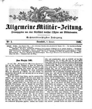 Allgemeine Militär-Zeitung. 36. 1861