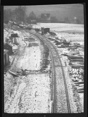 Gaildorf, Linienverbesserung beim Bf, Ausfahrt Richtung Käppelesbergtunnel