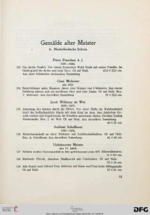 Gemälde Alter Meister (Nr. 123-147)