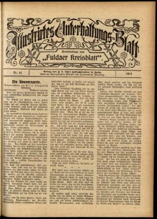 Ausgabe vom Sonntag, den 05. November 1916.