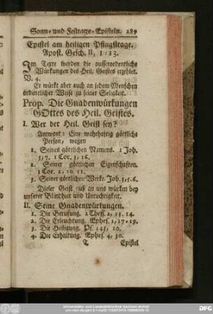 Epistel am heiligen Pfingsttage. Apost. Gesch. II, 1 - 13.