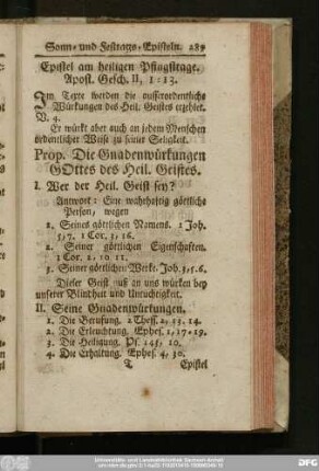 Epistel am heiligen Pfingsttage. Apost. Gesch. II, 1 - 13.