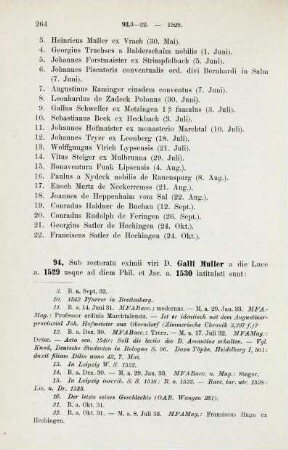 264-267, Matrikel 94, 1-32 (1529/30) und 95, 1-21 (1530)