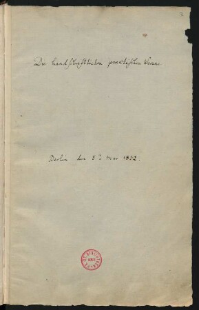 [Katalog] Die handschriftlichen praktischen Wercke