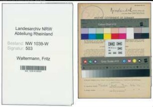 Entnazifizierung Fritz Waltermann , geb. 23.03.1894 (Teilhaber)