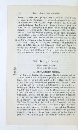 Dritter Zeitraum. Rom unter Kaisern. (31 v. Chr. bis 476 n. Chr.)