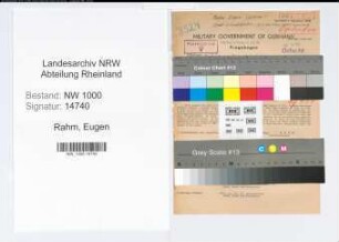 Entnazifizierung Eugen Rahm, geb. 17.02.1891 (Lehrer)
