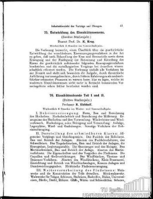 76. Eisenhüttenkunde Teil I und II