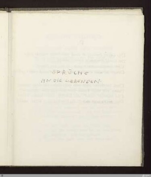 Sprüche an die Lebenden : [SW IX: hH6]; [SW IX, S. 71/156] / Geschrieben von Stefan George