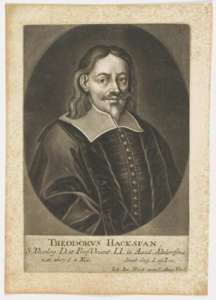 Bildnis des Theodorvs Hackspan
