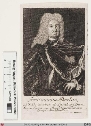 Bildnis Ferdinand Albrecht II., Herzog zu Braunschweig-Lüneburg-Bevern, 1735 reg. Herzog zu B.-Wolfenbüttel