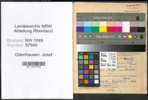 Entnazifizierung Josef Odenhausen , geb. 07.01.1889 (Postbeamter)