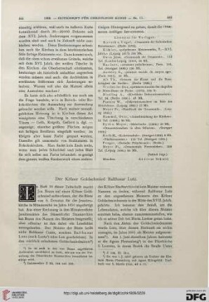 Der Kölner Goldschmied Balthasar Lutz