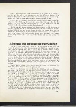 Rückblick auf die Kämpfe vor Verdun