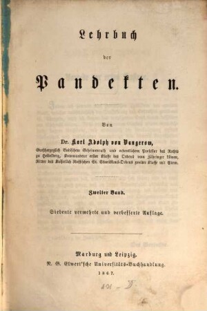 Lehrbuch der Pandekten, 2