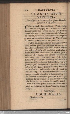 Classis XXVIII. Nasturtia