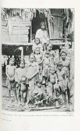 Sakai group, Ulu Lui, Ulu Langat, showing women and girls in Malay dress