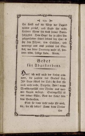 Gebet für Abgestorbene