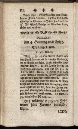 DCCLXXIII. Am 4. Sonntag nach Epiph. Evangelium.