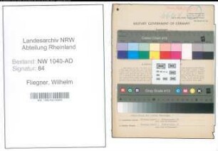 Entnazifizierung Wilhelm Fliegner , geb. 04.10.1913 (Verwaltungsangestellter)