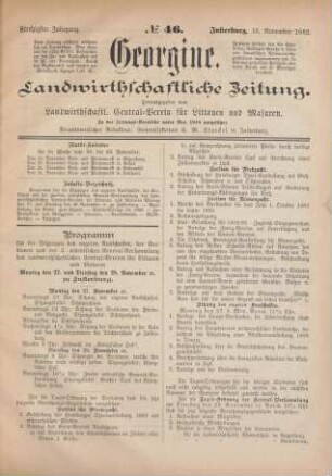 Fünfzigster Jahrgang. No. 46. Insterburg, 16. November 1882.