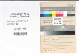 Entnazifizierung Fritz Bueker , geb. 21.07.1901 (Transportunternehmer)
