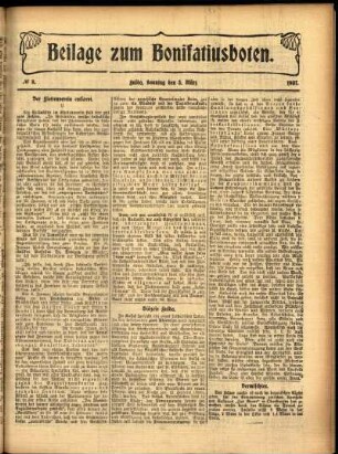Zweite Ausgabe vom Sonntag, den 03. März 1907.