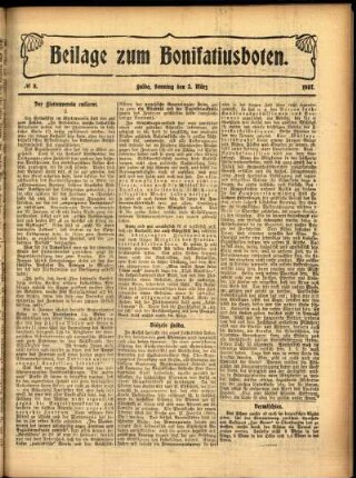 Zweite Ausgabe vom Sonntag, den 03. März 1907.