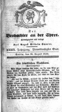 34. Stueck, 24. August 1840